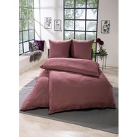 Damast-Bettwäsche-Garnitur von Dormisette, Altrosa, Grösse 112 (80/80 cm + 135/200 cm)