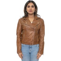 Damen-Bikerjacke aus Leder – Sansibar