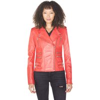 Damen Leder Vintage Brando Bikerjacke-Orlando