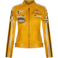 Damen-Lederjacke mit Biker-Rennabzeichen-Agadir
