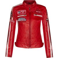 Damen-Lederjacke mit Biker-Rennabzeichen-Agadir