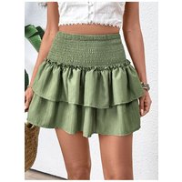 Damen Perfee Geschichtete Geraffte Minirock