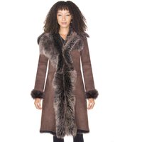 Damen-Trenchcoat aus Toscana-Schaffell-Wildleder-Tbilisi