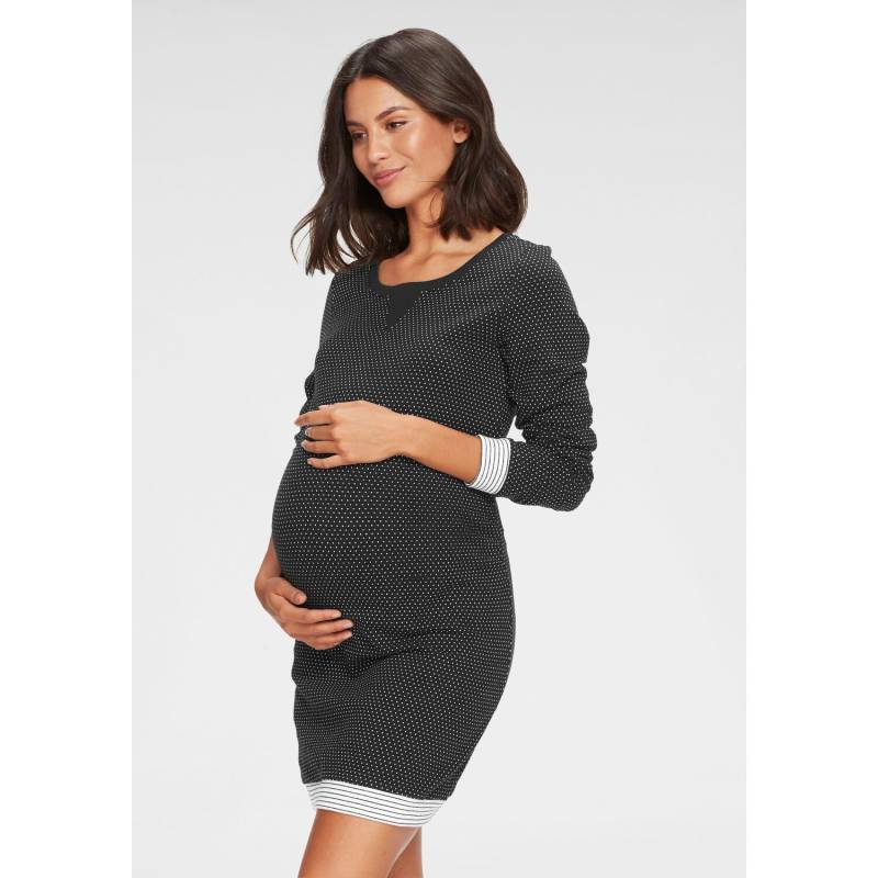 VIVANCE DREAMS Damen Umstandsnachthemd schwarz-weiß-gepunktet Gr.32/34 von VIVANCE DREAMS