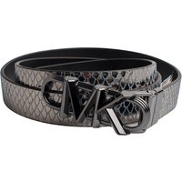 Damen Wende-Metall-Leder Dünner Gürtel 558992