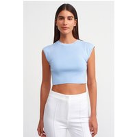 Damen ärmelloses Ripp-Crop-Top