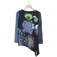 Desigual Damen Langarmshirt, marineblau, Gr. 38 Desigual Damen Langarmshirt, marineblau, Gr. 38