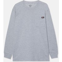 Dickies Taschen Langarm Baumwoll Herren T-Shirt in Grau