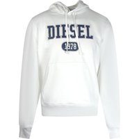 Diesel Herren 1978 Bold Logo Hoodie (Weiß)