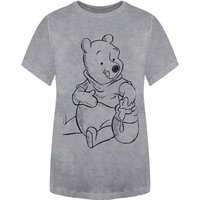 Disney Winnie The Pooh Skizze Damen Grau T-Shirt