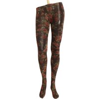 Dolce & Gabbana Damen Schwarze Blumenmuster Strumpfhosen Nylon-Tights