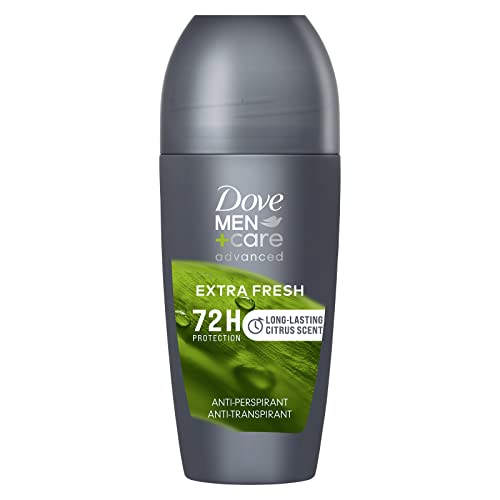 Dove Men Care Deodorant Roll On Advanced Care Fresh, Deodorant für Herren, Antitranspirant, alkoholfrei, mit 1/4 Feuchtigkeitscreme, Schutz bis zu 72 Stunden, 50 ml von Dove
