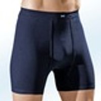 Dreierpack Unterhosen aus Feinripp mit Eingriff uni bunt 2X Marine 1X Hellgrau Grösse 11 sortiert Gr. 11 Herren