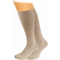 Dreierpack Vital-Stützkniestrümpfe, Beige, Grösse 1, Mit Wolle
