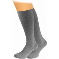 Dreierpack Vital-Stützkniestrümpfe, Grau, Grösse 1, Mit Wolle