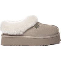 EVER AU Damen Leder Hausschuhe - Topknot