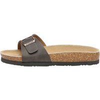 EVER AU Damen Swan Leder Easy Slip-On Sandalen - Braunes geöltes Leder