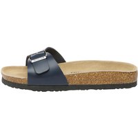 EVER AU Frauen Swan Leder Easy Slip-On Sandalen - Navy Leder