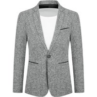 Einreihige Anzugjacke mit Revers für Herren in Grau