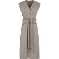 Elegantes Wickelkleid in Taupe aus Jersey Elegantes Wickelkleid in Taupe aus Jersey