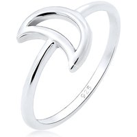 Elli - Halbmond Luna Basic Astro Cut-Out 925er Silber Ringe 1 ct Damen (33.99 € / 1 ct)