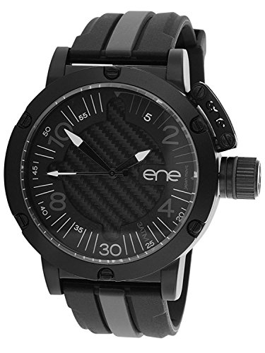 eNe Herren Analog Quarz Uhr mit Gummi Armband 11464 von eNe