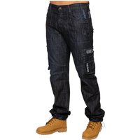 Enzo | Herren Combat Denim Jeans - Dunkelblau
