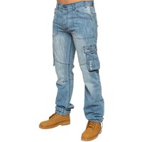 Enzo | Herren Combat Denim Jeans - Hellblau