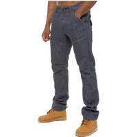 Enzo Herren Denim Jeans Straight Leg - Grau