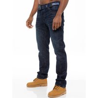 Enzo | Herren Denim Straight Fit Jeans - Dunkelblau