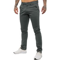 Enzo | Herren Slim Fit Stretch Chino Jeans - Grau