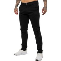 Enzo | Herren Slim Fit Stretch Chino Jeans - Schwarz
