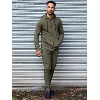Enzo | Herren Zip Up Hoodie Trainingsanzug Set - Khaki