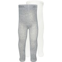 Ewers Babystrumpfhose 2er Pack Uni latte/grau von Ewers
