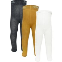 Ewers Strumpfhose Uni 3er Pack latte/honig/anthrazit von Ewers