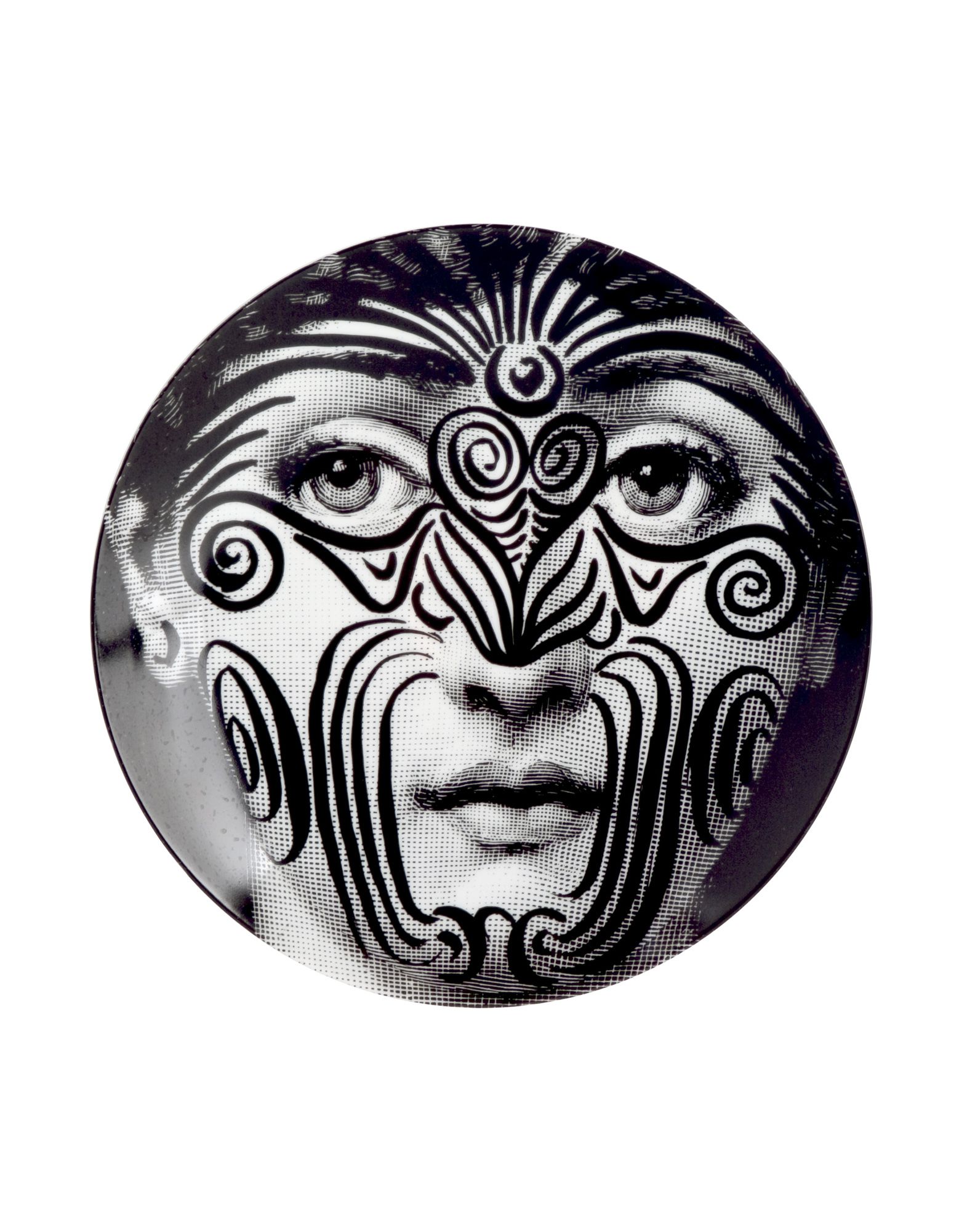 FORNASETTI Dekoteller Unisex Schwarz von FORNASETTI