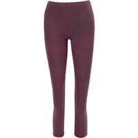 Feinstrumpf-Leggings aus Bio-Baumwolle mit Elastan, cassis