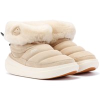 Flower Mountain Fami Mid Damen-Stiefel Aus Beigem Veloursleder Flower Mountain Fami Mid Damen-Stiefel Aus Beigem Veloursleder