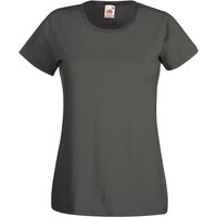Fruit Of The Loom Damen/Damen Lady-Fit Valueweight Kurzarm T-Shirt (5er Pack) (Light Graphite)