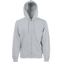 Fruit Of The Loom Herren Premium 70/30 Hooded Zip-Up Sweatshirt / Hoodie (Heather Grey)