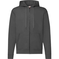 Fruit of the Loom - "Classic" Hoodie mit durchgehendem Reißverschluss für Herren/Damen Unisex (Hellgrau)