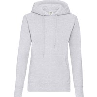 Fruit of the Loom - "Classic" Sweatshirt mit Kapuze für Damen (Grau meliert)