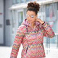 Funktions-Kurzjacke mit farbbrillantem Inkjet-Druck Pink-Rosé-Lila-Bunt Grösse 34 pink/rosé/lila/bunt Gr. 34 Damen