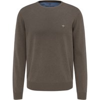 Fynch-Hatton Pullover im Baumwoll-Strick mit Logo-Stickerei von FYNCH-HATTON