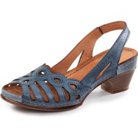 Gemini, klassische Damen-Sandaletten, Weite G, aus Leder, Jeans, Grösse 38