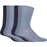 Gentle Grip - Herren Socken Bigfoot Honeycomb Top Cotton Rich 6er Pack - SOMRJ Blau