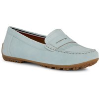 Geox D Kosmopolis Wildleder Damen Hellblau Mokassins Schuhe