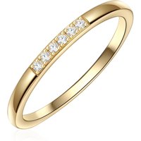 Glanzstücke München - Ring aus Sterling Silber in gelbgold mit Zirkonia Ringe 1 ct Damen (52.99 € / 1 ct)