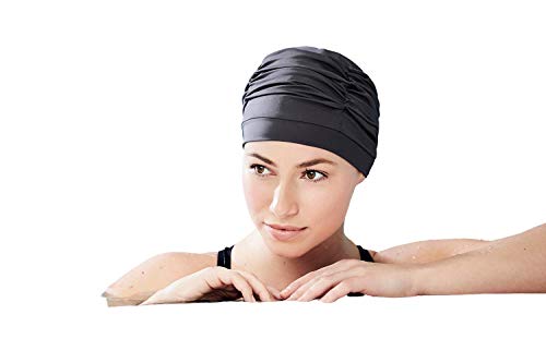 Christine Headwear Badekappe für Pool, Spa und Strand, speziell für Frauen mit Chemotherapie, blau, One Size von Belle of Hope Mara Ray