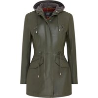 Grüne Parka-Jacke mit mittellanger Kapuze für Damen – Oakengates